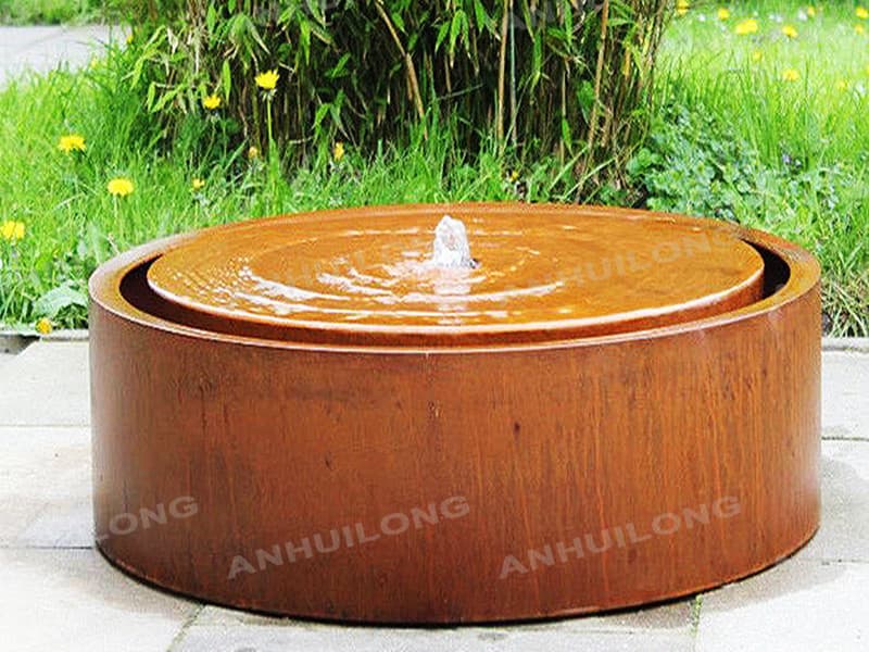 <h3>Rustic Style Moon Gate Garden Water Fountain --AHL Corten Steel</h3>
